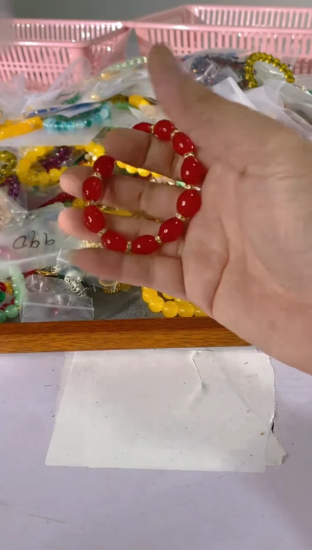 【闪购商品】水晶颈饰银S925镶嵌251红宝，蓝宝，多样性发一件赠链