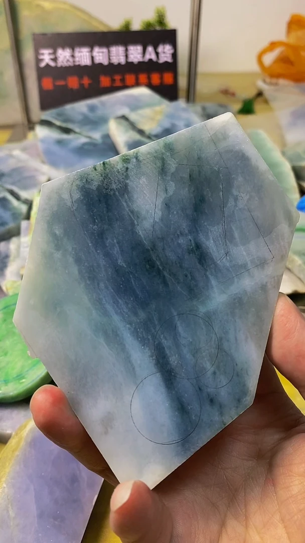 翡翠裸石天然A货缅甸翡翠高品质边角料652