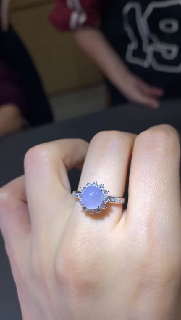 18K金镶嵌戒指翡翠|不退不换