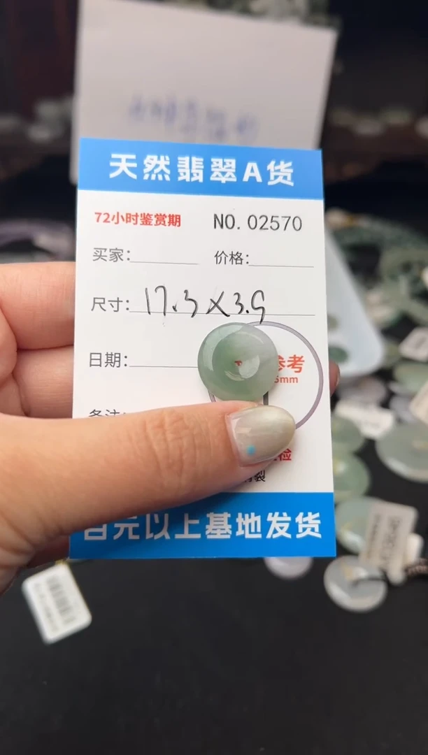 【闪购商品】翡翠颈饰未镶嵌平安扣02570