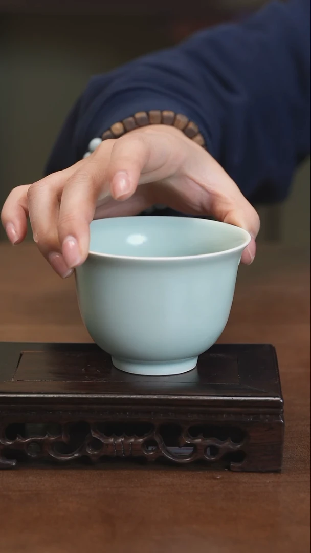 【闪购商品】清凉寺原产地手工汝瓷大铃铛杯