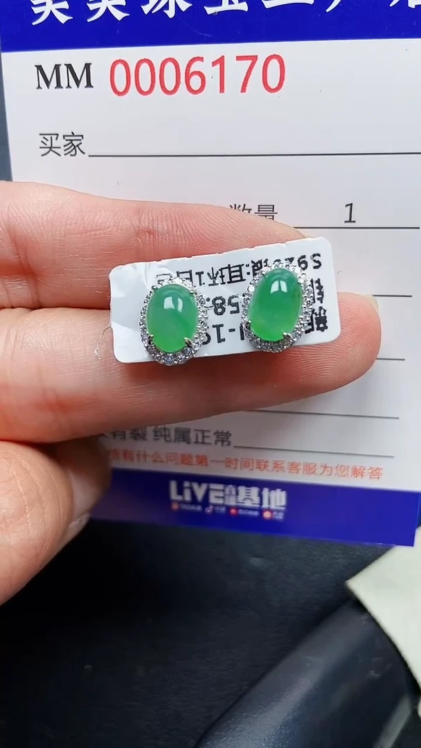 颈饰银S925镶嵌翡翠6170
