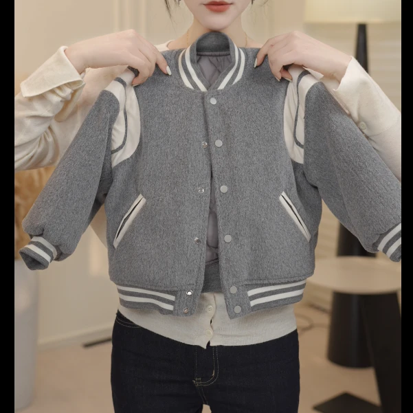 【小首尔】现货-qc7冬装儿童时尚复古拼接保暖加绒棉服HCXZ3689