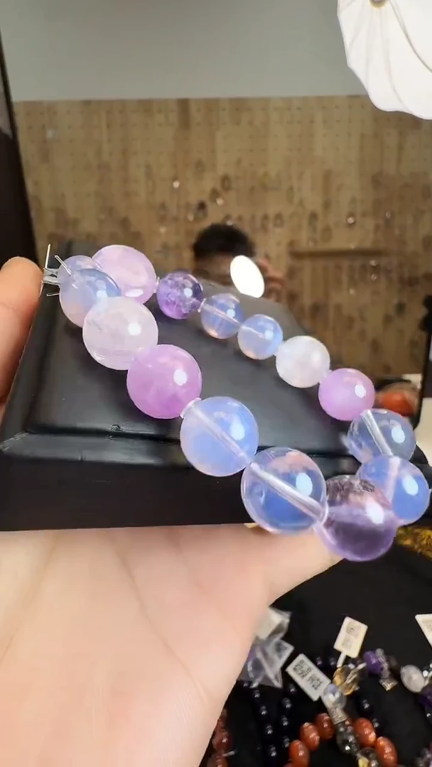 未镶嵌锂辉石手链村0257 约12mm