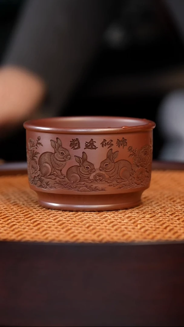 茶杯紫砂宜兴全手工原矿紫砂杯