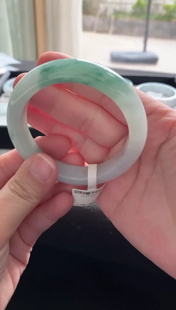 未镶嵌手镯翡翠56.8正圈A6496买断