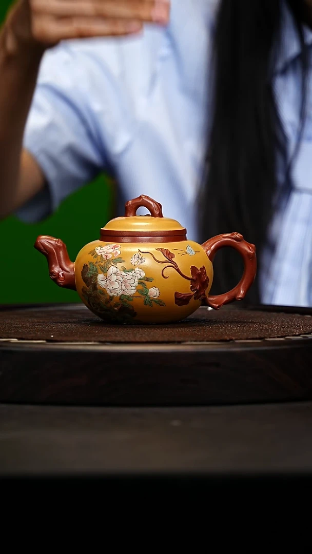 宜兴原矿高端紫砂 景舟大红袍拼芒果泥250cc