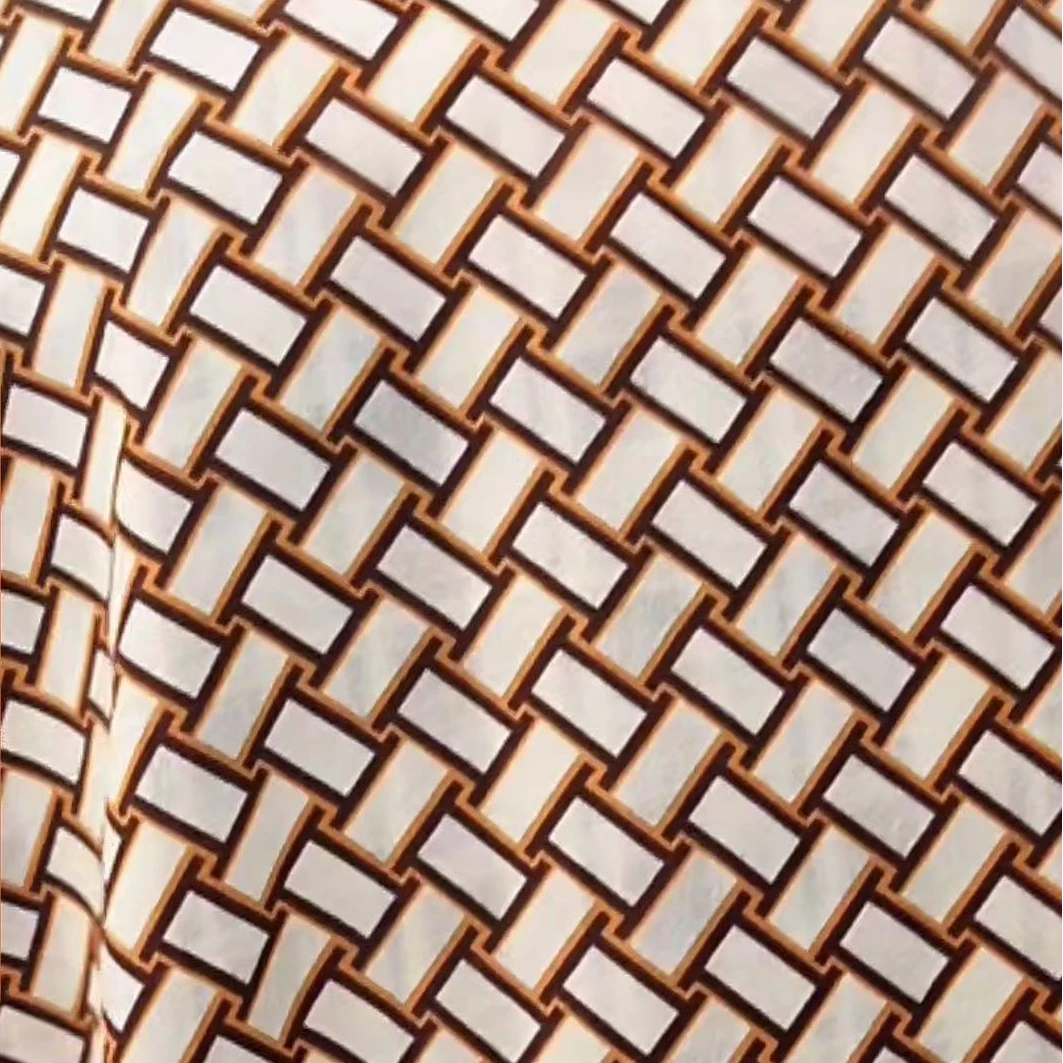 弹力双绉环环相扣花时尚面料（不支持7天无理由）