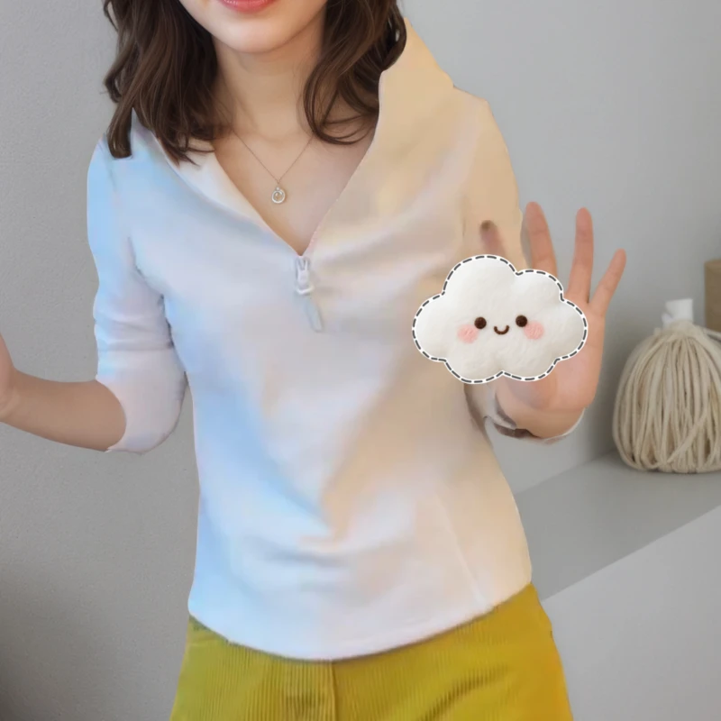 【帽衫】2025秋冬新款帽衫拼接半拉链卫衣LK2507420