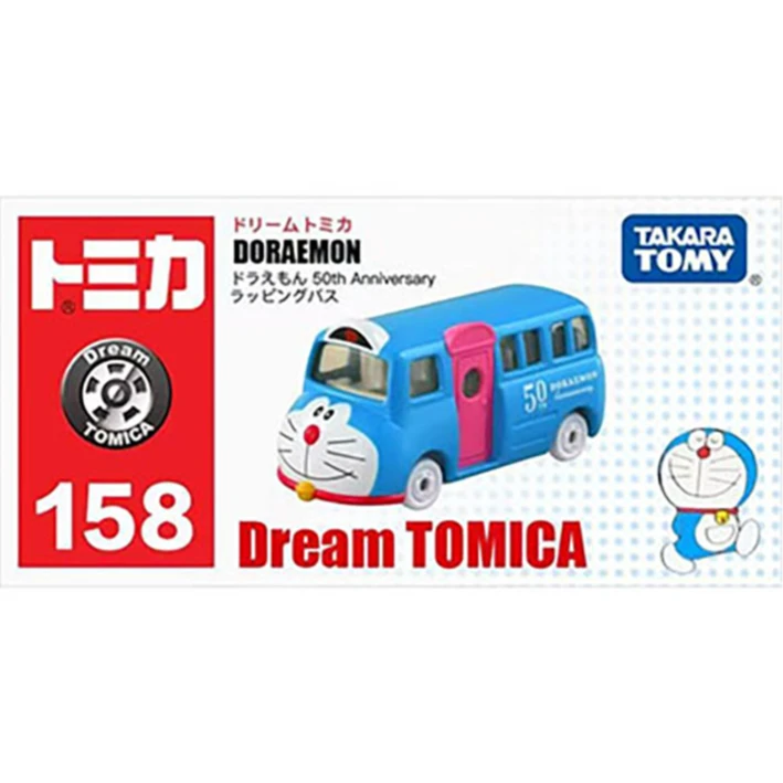正版TOMY多美卡哆啦A梦50周年巴士卡通联名合金车