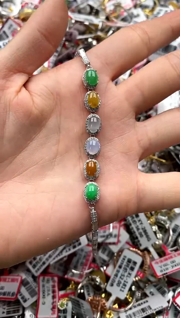 【闪购商品】翡翠戒指银S925镶嵌7777777    2