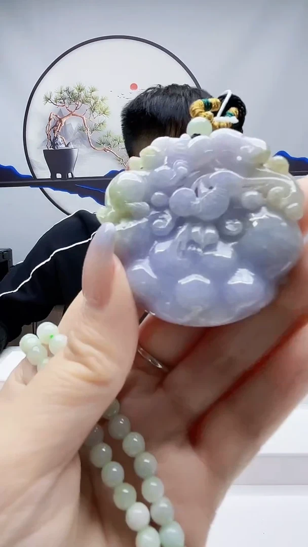 未镶嵌定制翡翠毛货挂件67