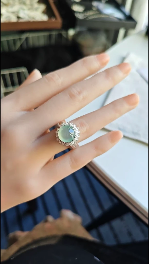 未镶嵌戒指翡翠翡翠戒指蛋面未镶嵌