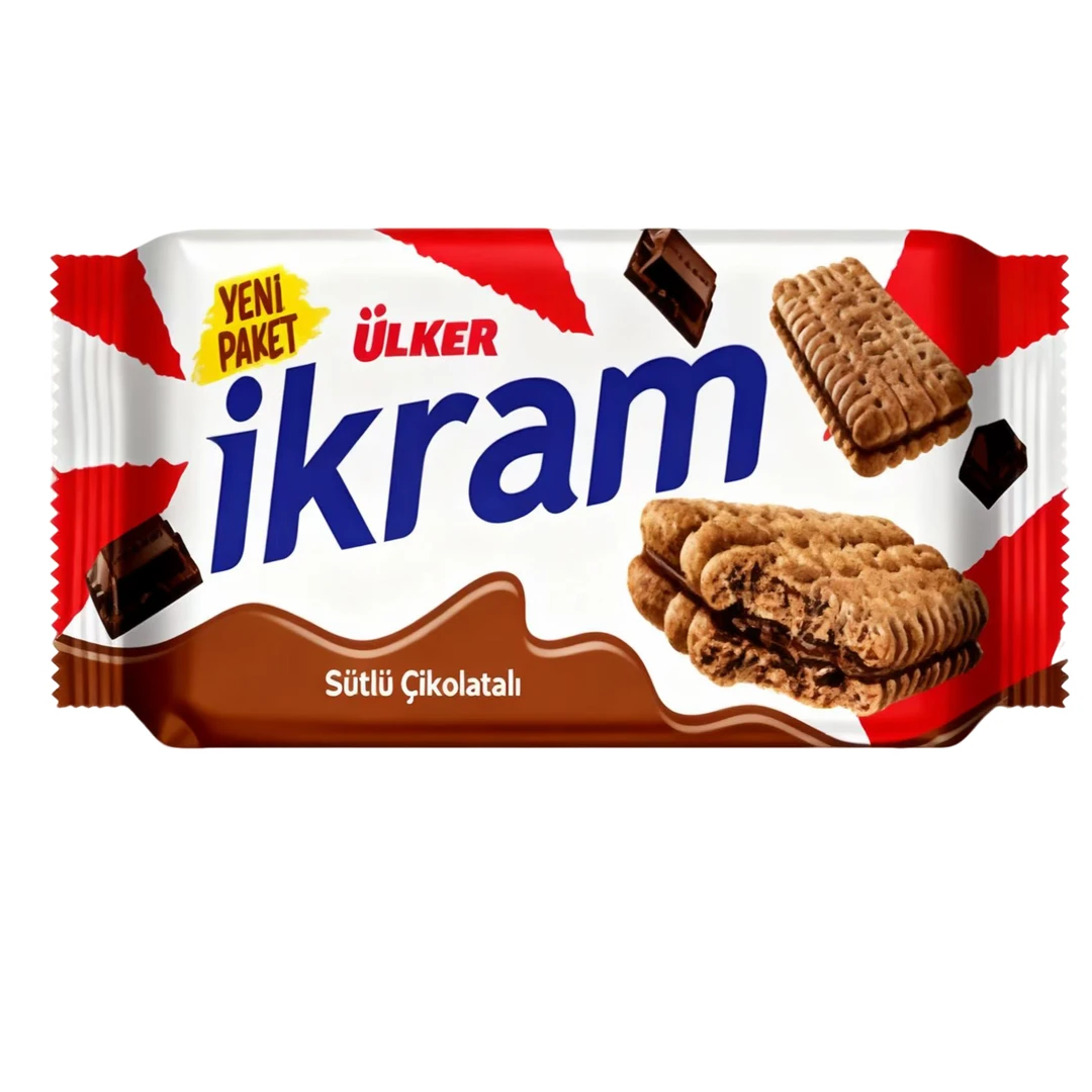 土耳其进口优客牌Ulker ikram牛奶巧克力夹心饼干