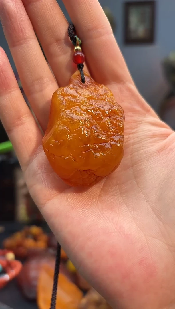 琥珀颈饰未镶嵌吊坠