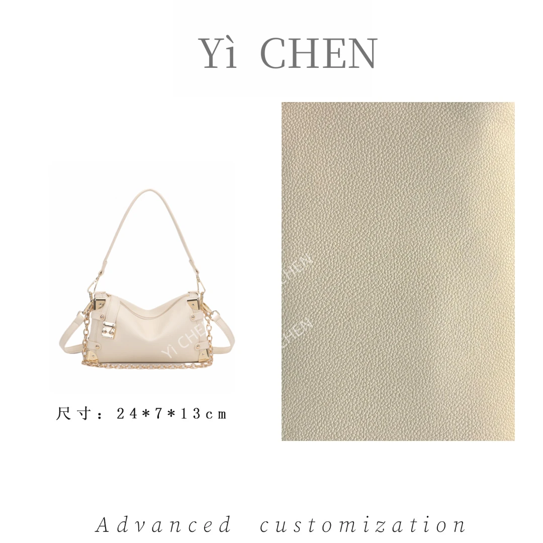 【YìCHEN】QYX-8899-1-米白简约时尚女士新款轻奢单肩hobo斜跨包