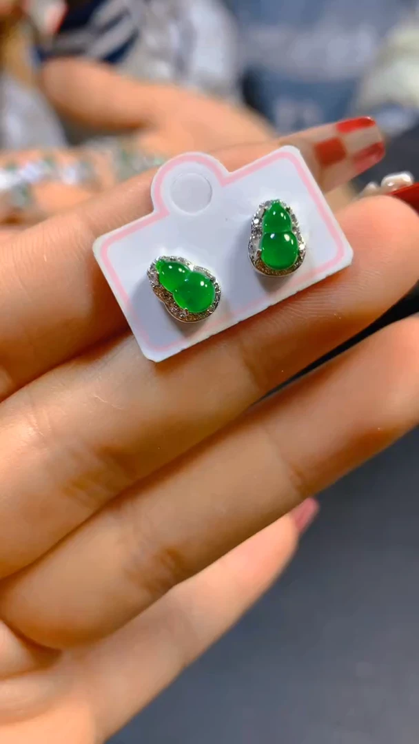 【闪购商品】翡翠耳饰未镶嵌0649181400多样性发一