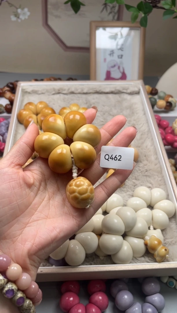 手串菩提根/象牙果Q462牙果蒜瓣手捻23mm一串通货