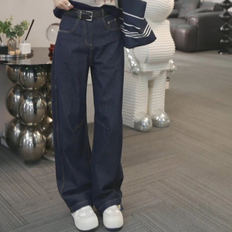 【潮汐刻度】2025新款时尚休闲百搭气质显瘦高腰牛仔裤LK2505941