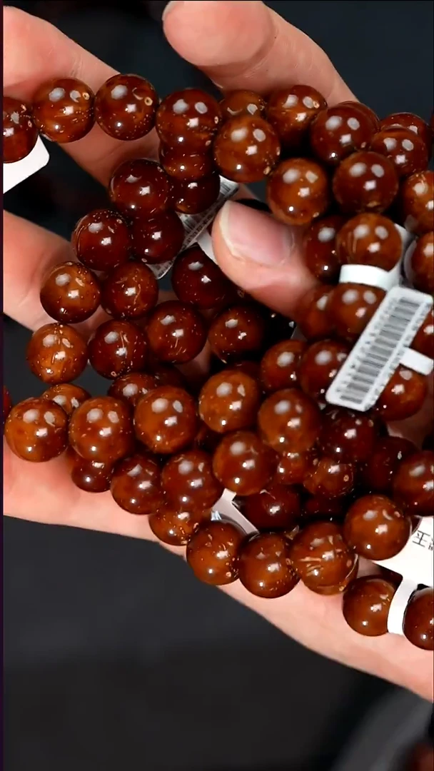 手串紫金鼠4113咖皮半实心正圆光珠卡12尺寸