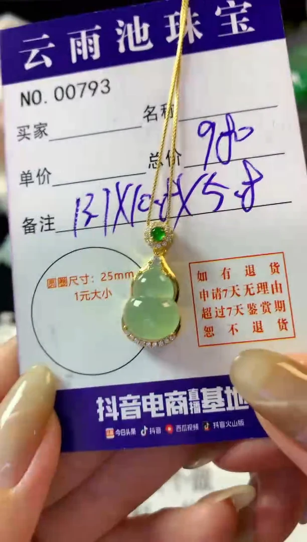 翡翠银S925镶嵌颈饰翡翠