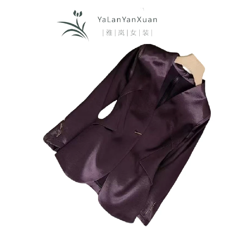 【雅岚女装】时尚洋气显瘦流光溢彩新款春夏气质西服外套休闲百搭款