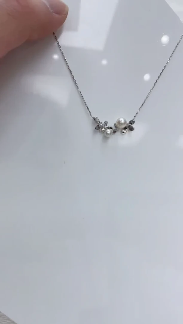 【闪购商品】海水珍珠颈饰银S925镶嵌海水珍珠项链