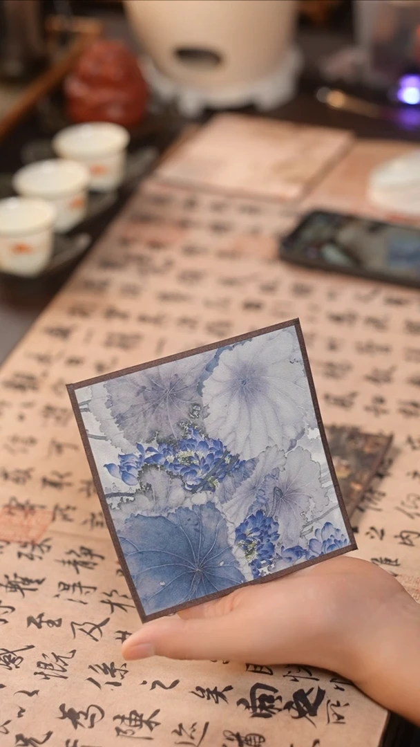 宣丝绘杯垫茶席壶垫