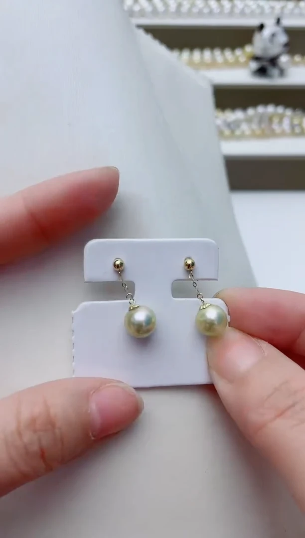 【闪购商品】海水珍珠耳饰18K金镶嵌A84