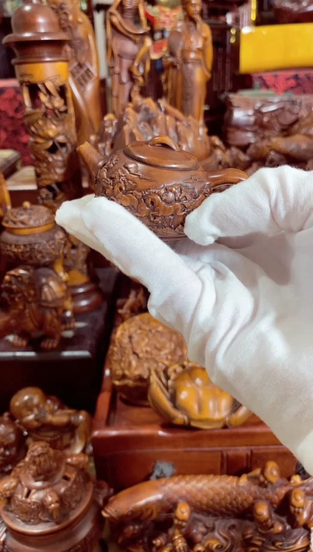 小叶黄杨小件八骏壶