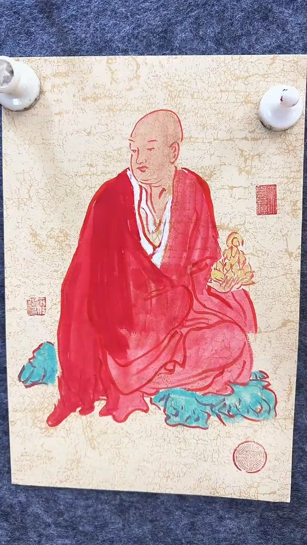 国画中美协石佳鹭手绘弘一罗汉
