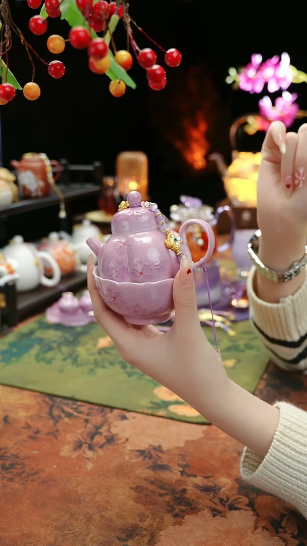 【闪购商品】紫色南瓜壶+主人杯+滴流1条