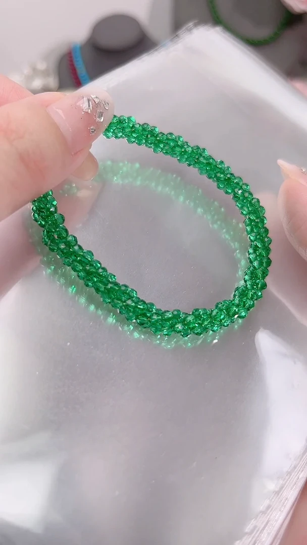 合金手链尖晶石绿麻花19.9