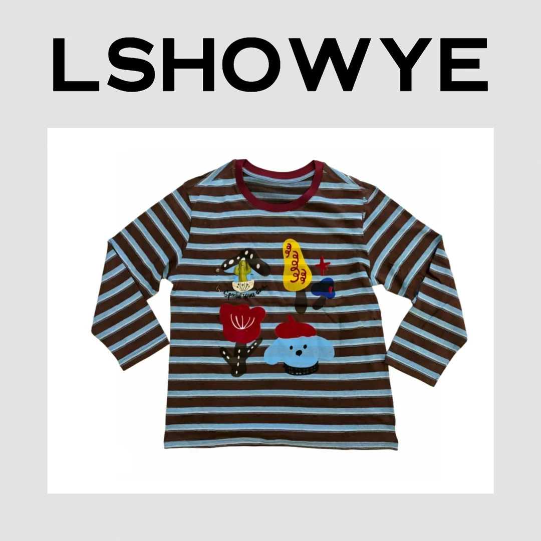LSHOWYE｜植物精灵条纹T恤 z4196