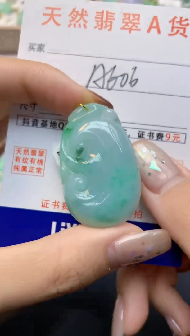 颈饰未镶嵌翡翠天然A货翡翠百元以上9元证书费自理