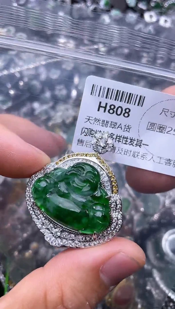 【闪购商品】翡翠颈饰未镶嵌H808基地 车挂