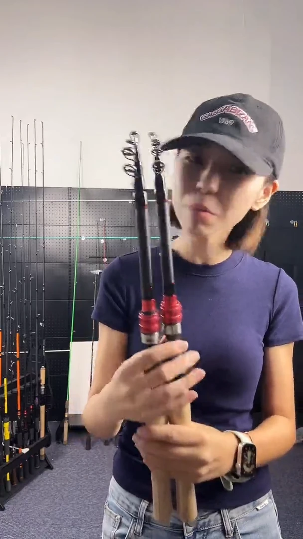 碳素（瑕疵杆没有售后 介意勿拍）软木红色小海杆2.1米枪柄