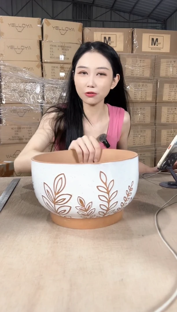 大碗紫砂叶子大号20x15