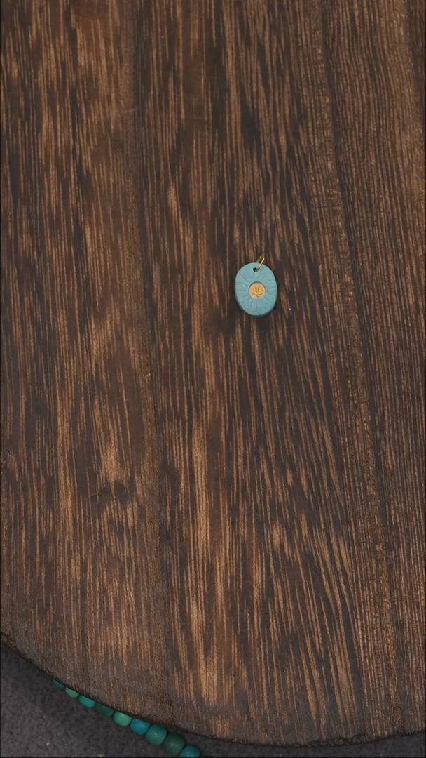 【闪购商品】绿松石挂饰18K金镶嵌1