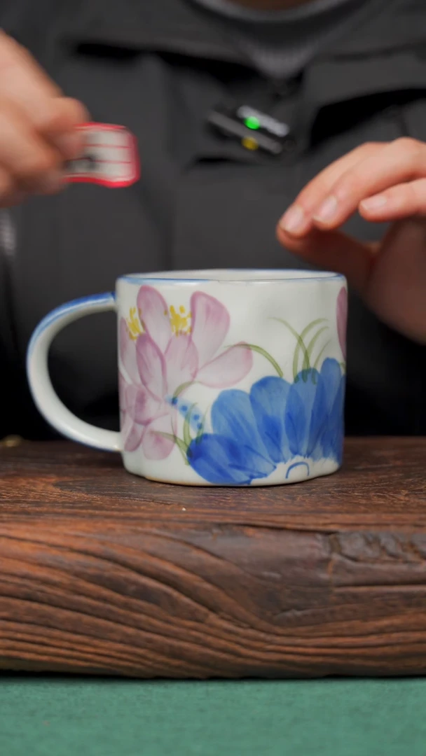 【闪购商品】瓷片66寻一缕瓷香杯釉下手工手绘瓷器