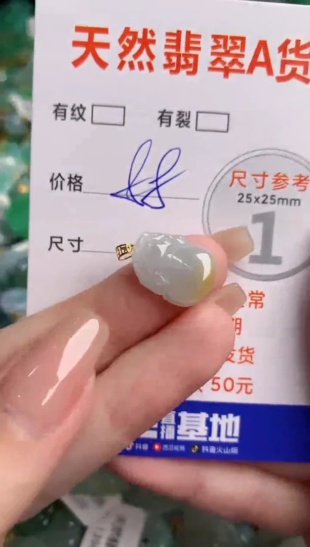 翡翠18K金镶嵌颈饰24000410