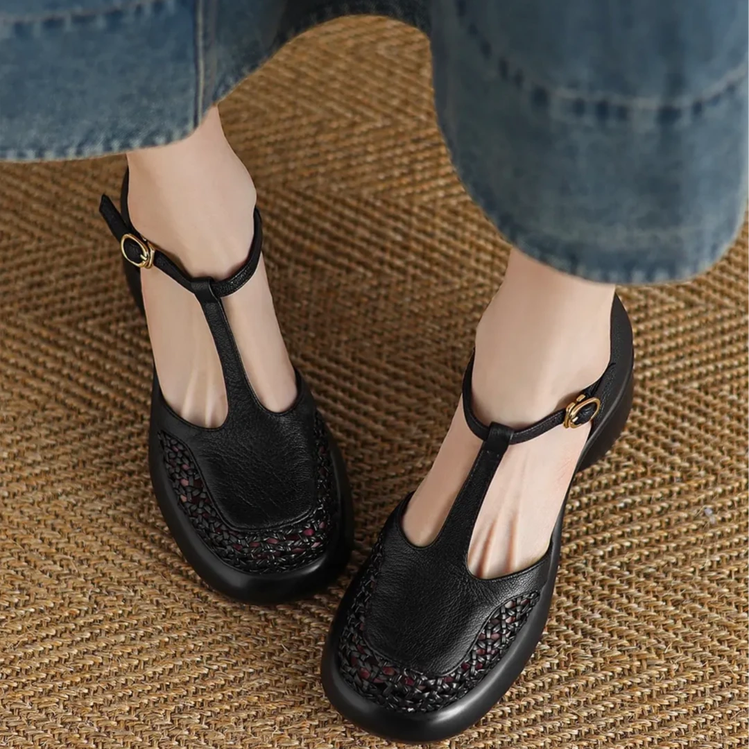 羊皮/6.5CM/春夏新款凉鞋走路不累脚百搭款增高显气质凉鞋