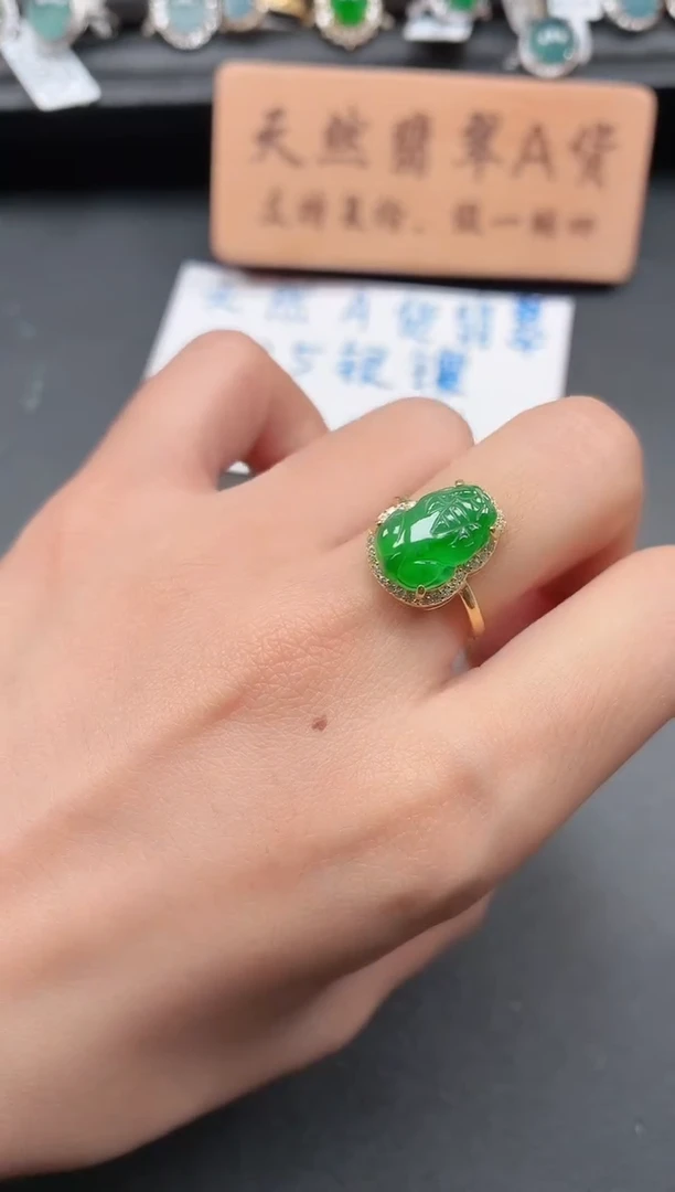 银S925镶嵌戒指翡翠111111