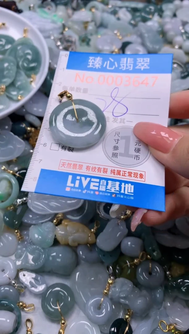 翡翠未镶嵌颈饰3647