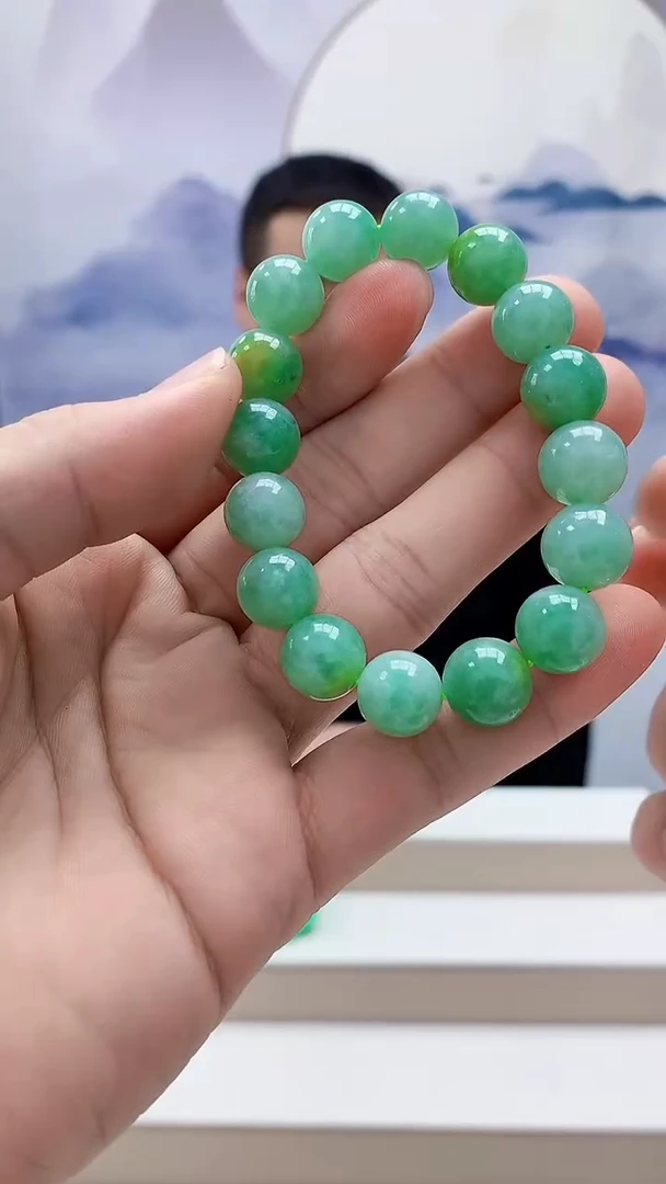 未镶嵌定制翡翠4898bb-毛货手串65