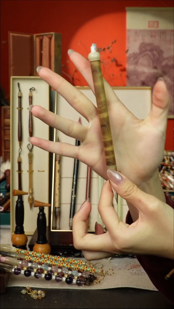 445号闪孤品高货毛笔链接 清水试笔 蘸墨不退