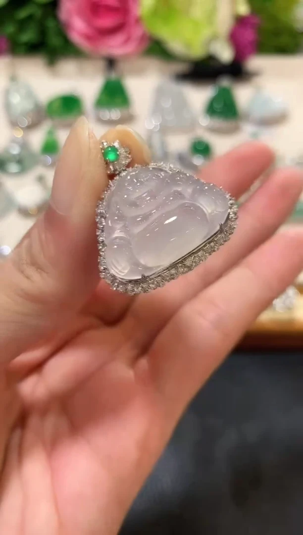 吊坠(不含链)18K金镶嵌翡翠z79 多样性一件发货