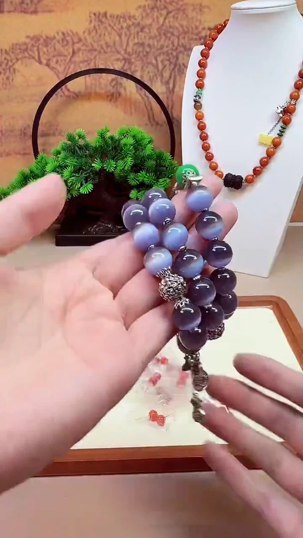 银S925镶嵌手链玛瑙/玉髓S03