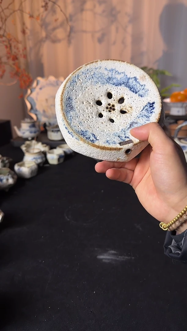 壶承陶粉引蓄水壶承