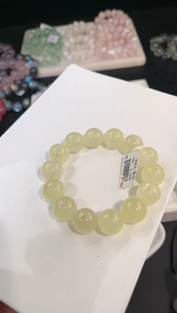 水晶手链未镶嵌多样性发一黄泡泡16mm